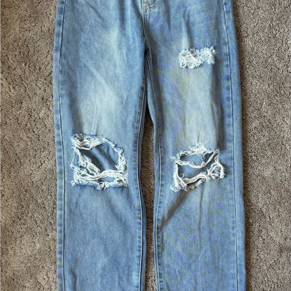 Distressed Light Blue Women's Jeans